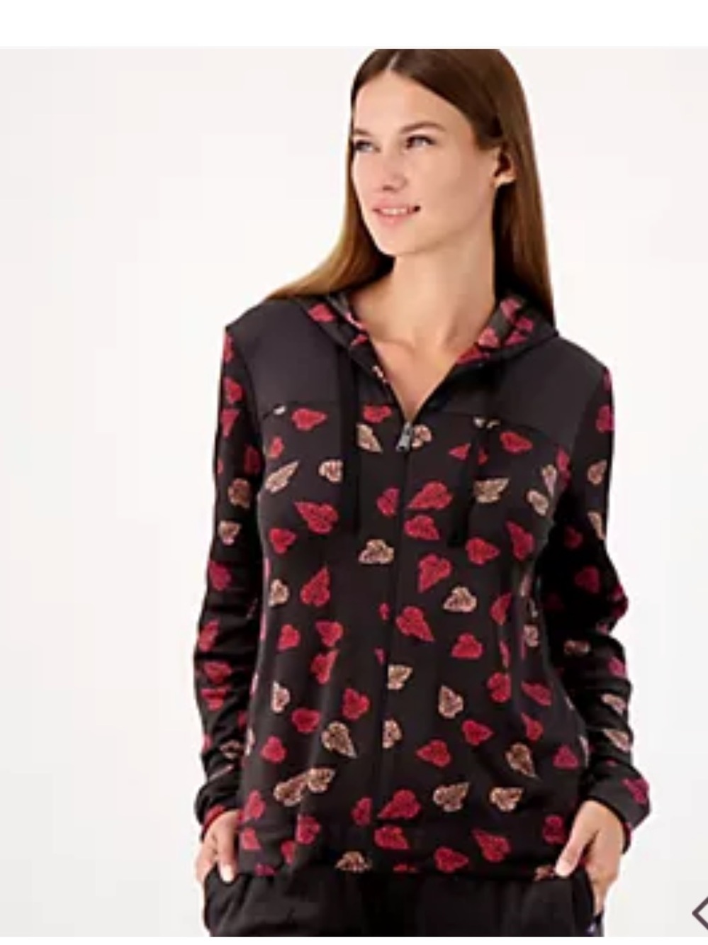 lug Lounge Ranger Fleece Front Zip Hoodie in Dagger Rose 🌹 - Picture 2 of 5